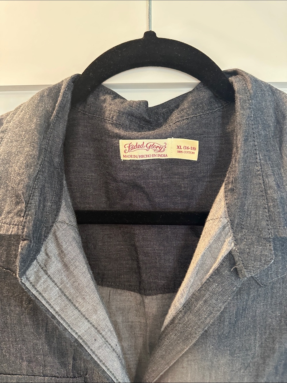 Faded Glory Women's Charcoal lightweight shirt or vest ( very cute for night out